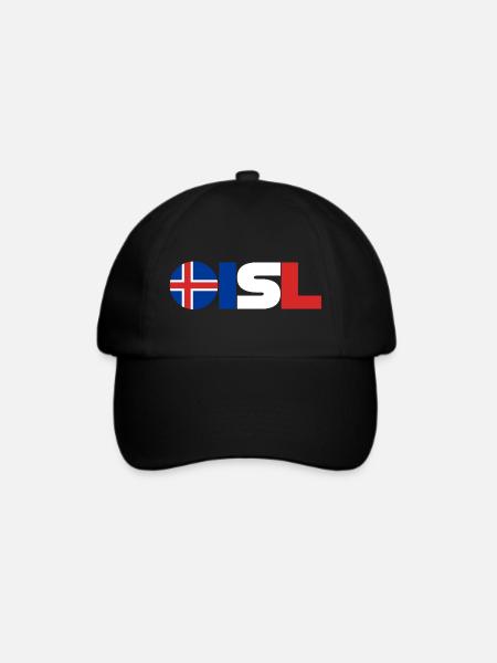 Island - Baseballkappe - Schwarz/Schwarz