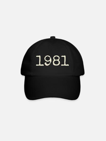 1981 Jubiläumsgeschenk – Großartig seit 1981 - Baseballkappe - Schwarz/Schwarz
