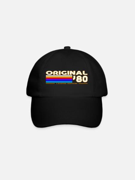 1980 - Baseballkappe - Schwarz/Schwarz
