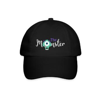 Eltern - Kind - Partnerlook - Monster Kind - Baseballkappe - Schwarz/Schwarz - Vorne