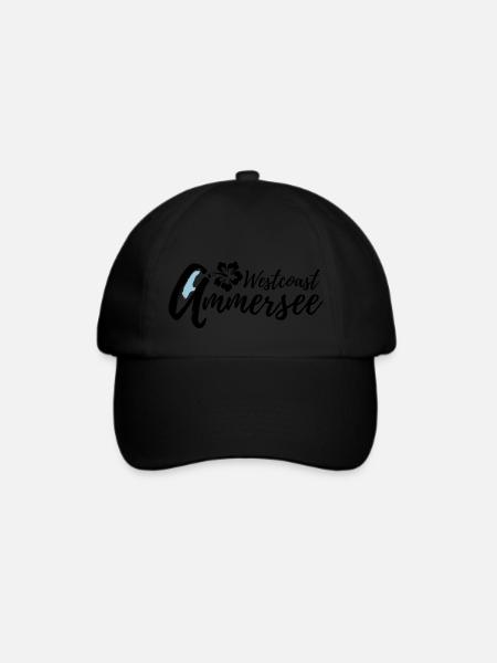 Ammersee Weastcoast Blume - Baseballkappe - Schwarz/Schwarz