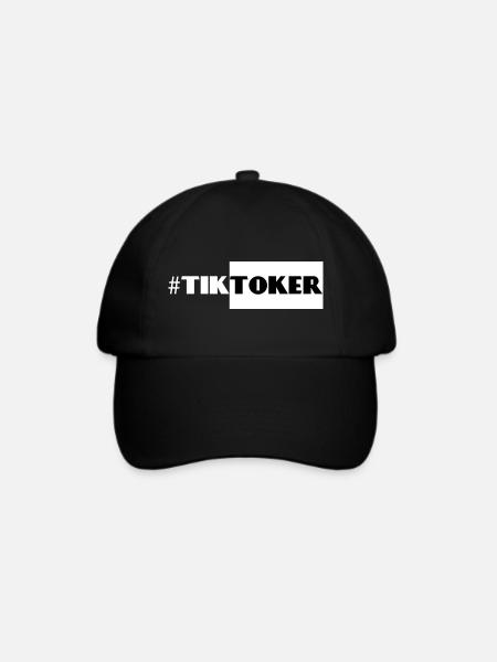 #Tiktoker - Baseballkappe - Schwarz/Schwarz