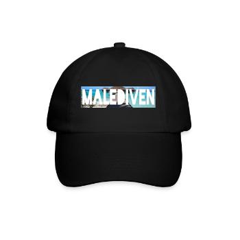malediven - Baseballkappe - Schwarz/Schwarz - Vorne