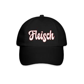 Fleisch - Baseballkappe - Schwarz/Schwarz - Vorne