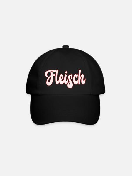 Fleisch - Baseballkappe - Schwarz/Schwarz
