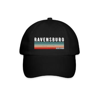 Ravensburg Ravensburger Oberschwaben Retro Vintage - Baseballkappe - Schwarz/Schwarz - Vorne