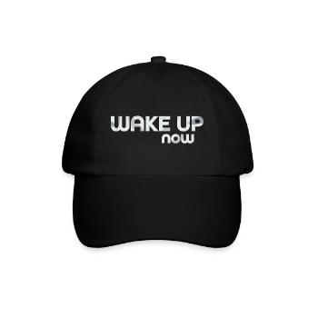 Wake up now - Baseballkappe - Schwarz/Schwarz - Vorne