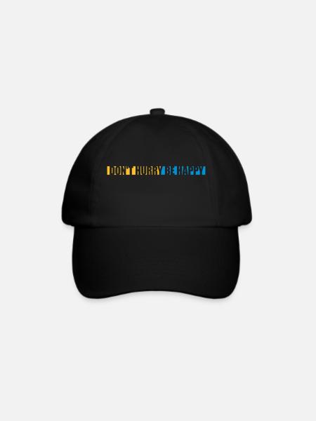 dont hurry be happy - Baseballkappe - Schwarz/Schwarz