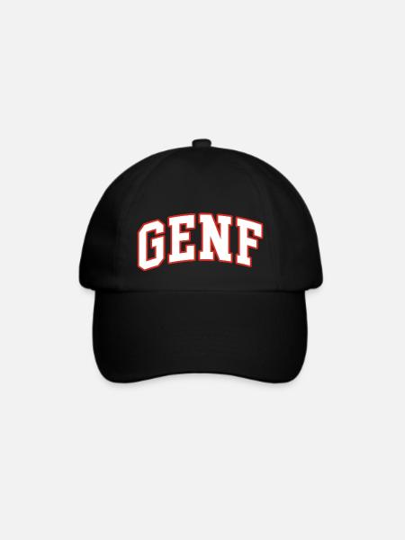 Genf - Baseballkappe - Schwarz/Schwarz