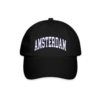 Amsterdam - Baseballkappe - Schwarz/Schwarz - Vorne