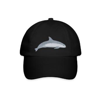 Vaquita Artenschutz Aussterben bedrohte Tierart - Baseballkappe - Schwarz/Schwarz - Vorne