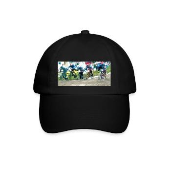 BMX-Rennen - Baseballkappe - Schwarz/Schwarz - Vorne