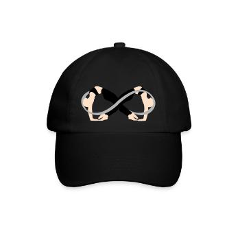Unendlich - Baseballkappe - Schwarz/Schwarz - Vorne