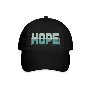 HOPE überleben allein - Baseballkappe - Schwarz/Schwarz - Vorne