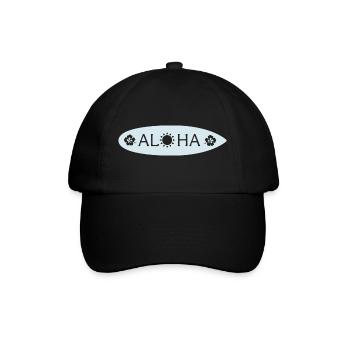 Aloha Surfbrett - Baseballkappe - Schwarz/Schwarz - Vorne