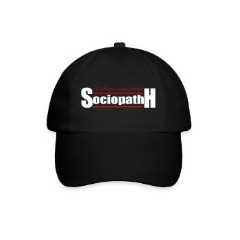 Soziopath - Baseballkappe - Schwarz/Schwarz - Vorne