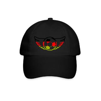 fußball deutschland - Baseballkappe - Schwarz/Schwarz - Vorne