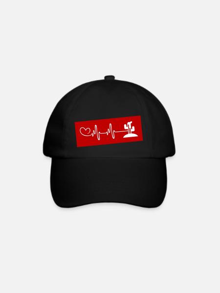 Kaktus Puls Herzschlag - Baseballkappe - Schwarz/Schwarz