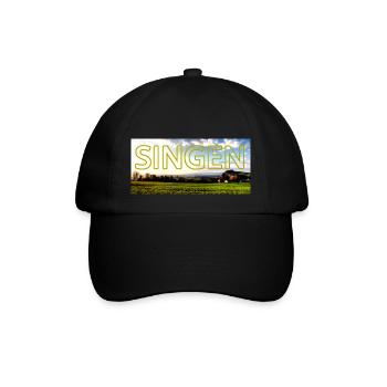 Singen Htwl. Landschaft Sonnenaufgang März - Baseballkappe - Schwarz/Schwarz - Vorne