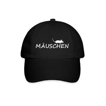 MÄUSCHEN - Baseballkappe - Schwarz/Schwarz - Vorne