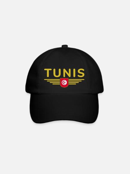 Tunis Design – Für Hauptstadtliebhaber - Baseballkappe - Schwarz/Schwarz