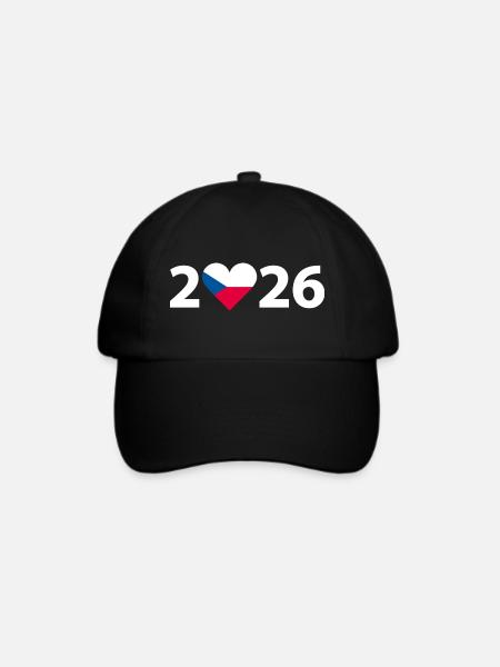 I love Tschechien 2026, Urlaub in Tschechien 2026 - Baseballkappe - Schwarz/Schwarz