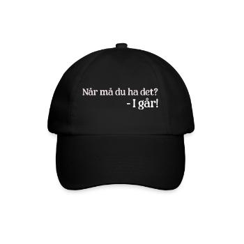 Gestern - Baseballkappe - Schwarz/Schwarz - Vorne