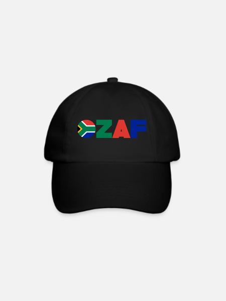 Südafrika - Baseballkappe - Schwarz/Schwarz
