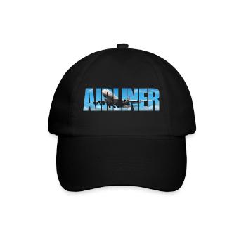 Airliner Jumbo-Jet - Baseballkappe - Schwarz/Schwarz - Vorne