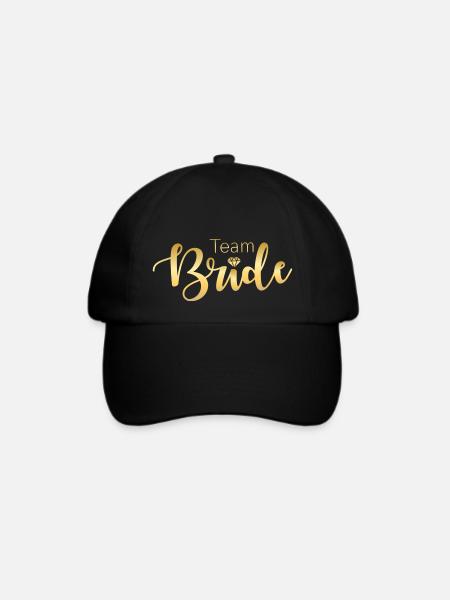 Team Bride - Baseballkappe - Schwarz/Schwarz
