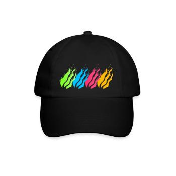 Feuerball Neon - Baseballkappe - Schwarz/Schwarz - Vorne