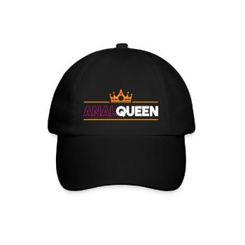 funny gift idea dunb anal queen princess crown - Baseballkappe - Schwarz/Schwarz - Vorne