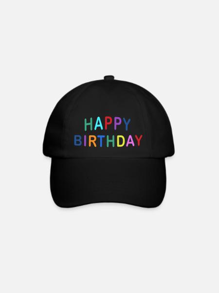 HAPPY BIRTHDAY COLOR - Baseballkappe - Schwarz/Schwarz
