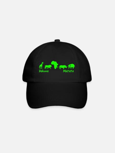 Afrika - Baseballkappe - Schwarz/Schwarz