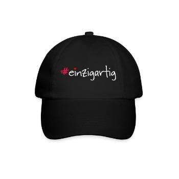 #einzigartig - Baseballkappe - Schwarz/Schwarz - Vorne