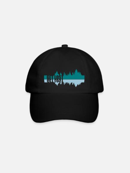 Spiegelung Get Lost - Baseballkappe - Schwarz/Schwarz