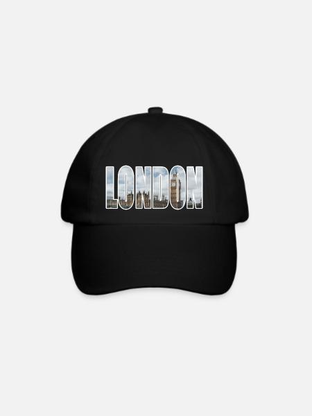 london - Baseballkappe - Schwarz/Schwarz