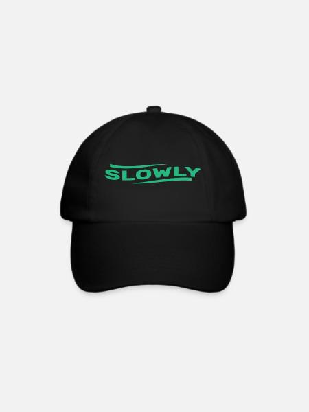 Slowly - Baseballkappe - Schwarz/Schwarz
