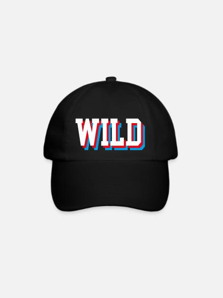 Wild Gliched - Baseballkappe - Schwarz/Schwarz