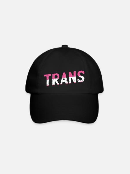 Trans - Baseballkappe - Schwarz/Schwarz