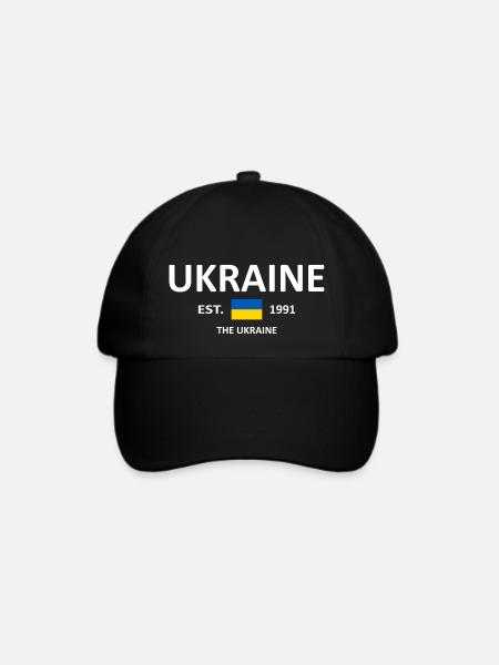 UKRAINE - Baseballkappe - Schwarz/Schwarz