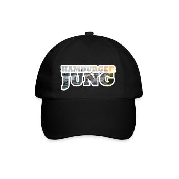 HamburgerJung - Baseballkappe - Schwarz/Schwarz - Vorne