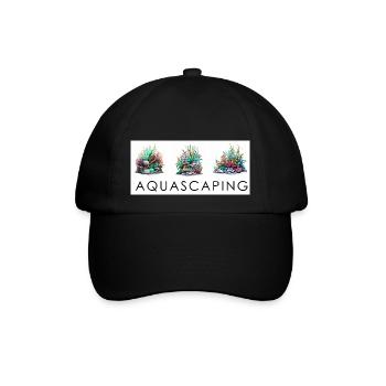 Aquascaping-Meisterwerk: Natur im Glas - Baseballkappe - Schwarz/Schwarz - Vorne