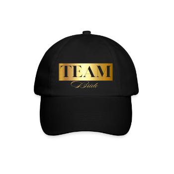 Team Braut Gold - Team Braut - Baseballkappe - Schwarz/Schwarz - Vorne