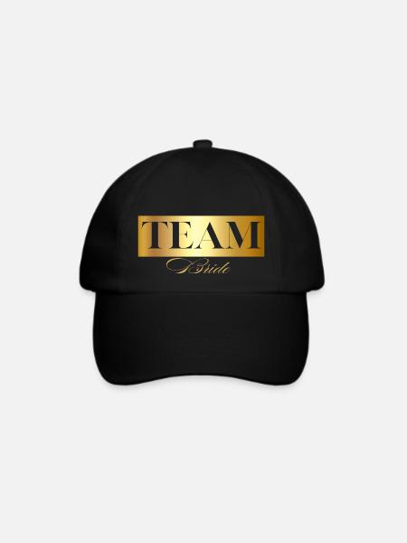 Team Braut Gold - Team Braut - Baseballkappe - Schwarz/Schwarz