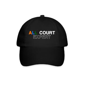 Tennis Shirt All Court Clay Grass Hard Court - Baseballkappe - Schwarz/Schwarz - Vorne