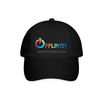 Turn Off - Baseballkappe - Schwarz/Schwarz - Vorne