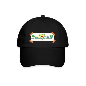 Herzlinie der Erde - Baseballkappe - Schwarz/Schwarz - Vorne