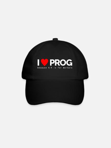 I Love Prog - Baseballkappe - Schwarz/Schwarz