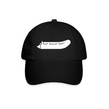Schlauchboot Rettung Sport Vektor - Baseballkappe - Schwarz/Schwarz - Vorne